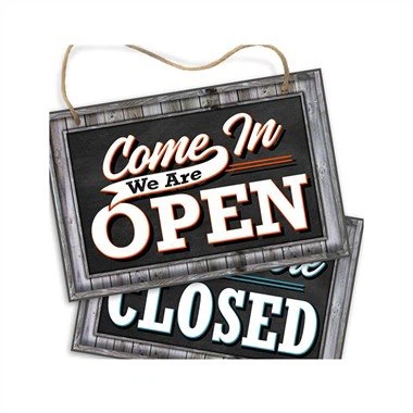 Senyals de PVC tancats oberts de doble cara